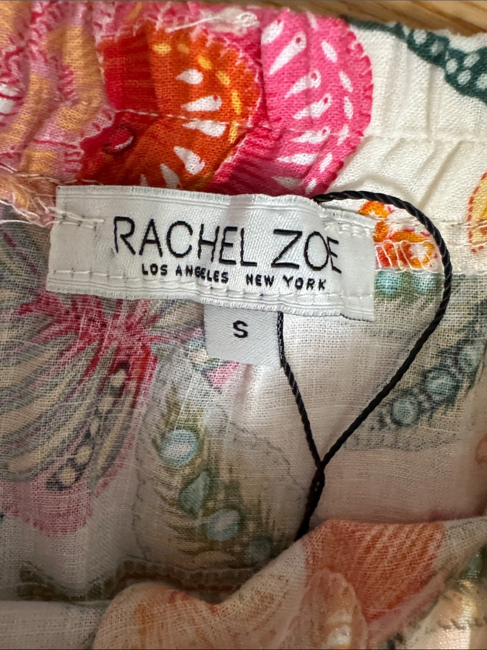 Rachel Zoe Floral Ruffled Wrap top and skit set - Pink & Green Print - Picture 3 of 12